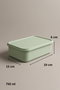 Hermia Juego de cajas de almacenamiento BU0049, 7 piezas, Verde